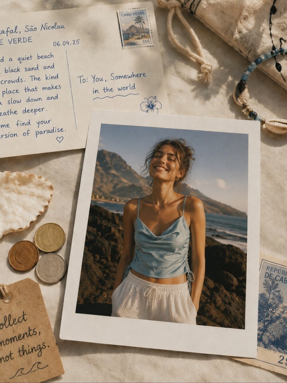 Light Blue Satin Cowl Neck Camisole Tank Top